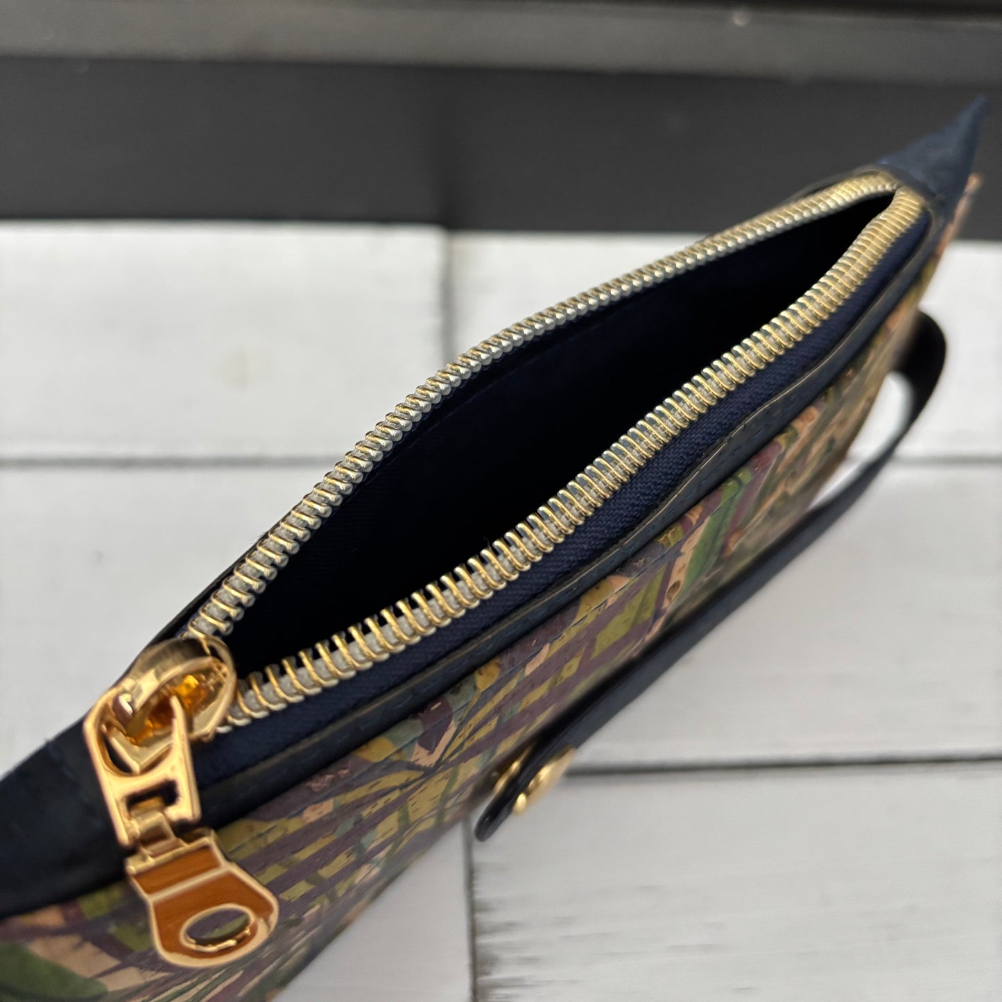 Purse Pal - Tropical Butterfly and Navy Cork