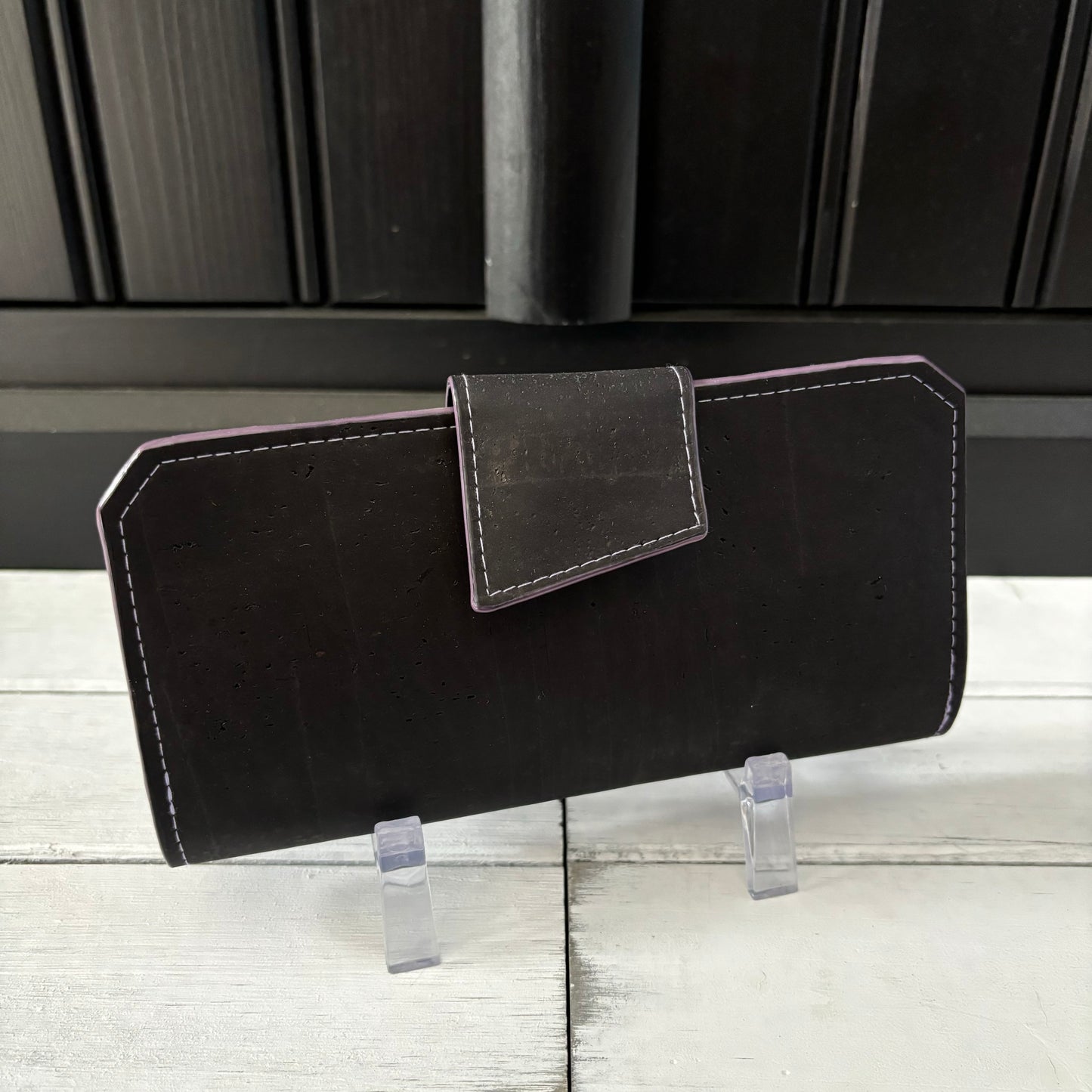 Tall Wallet - Black Cork