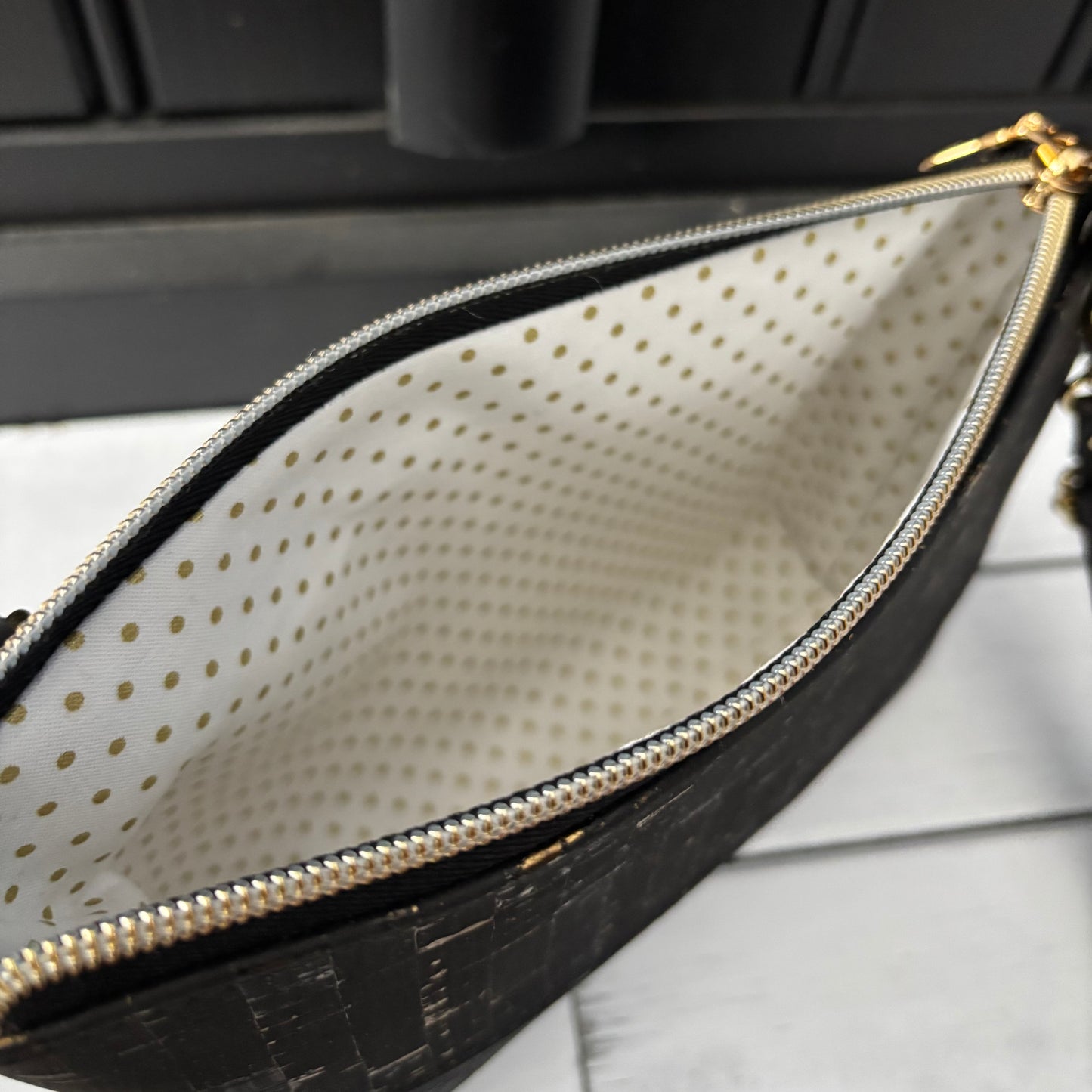 Paradigm Crossbody Bag - Gold Fleck and Black Cork