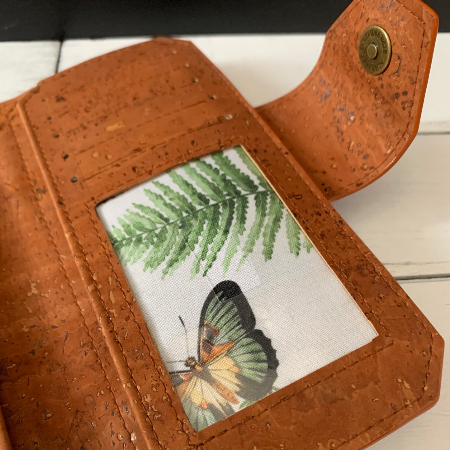 Tall Wallet - Cappuccino Cork