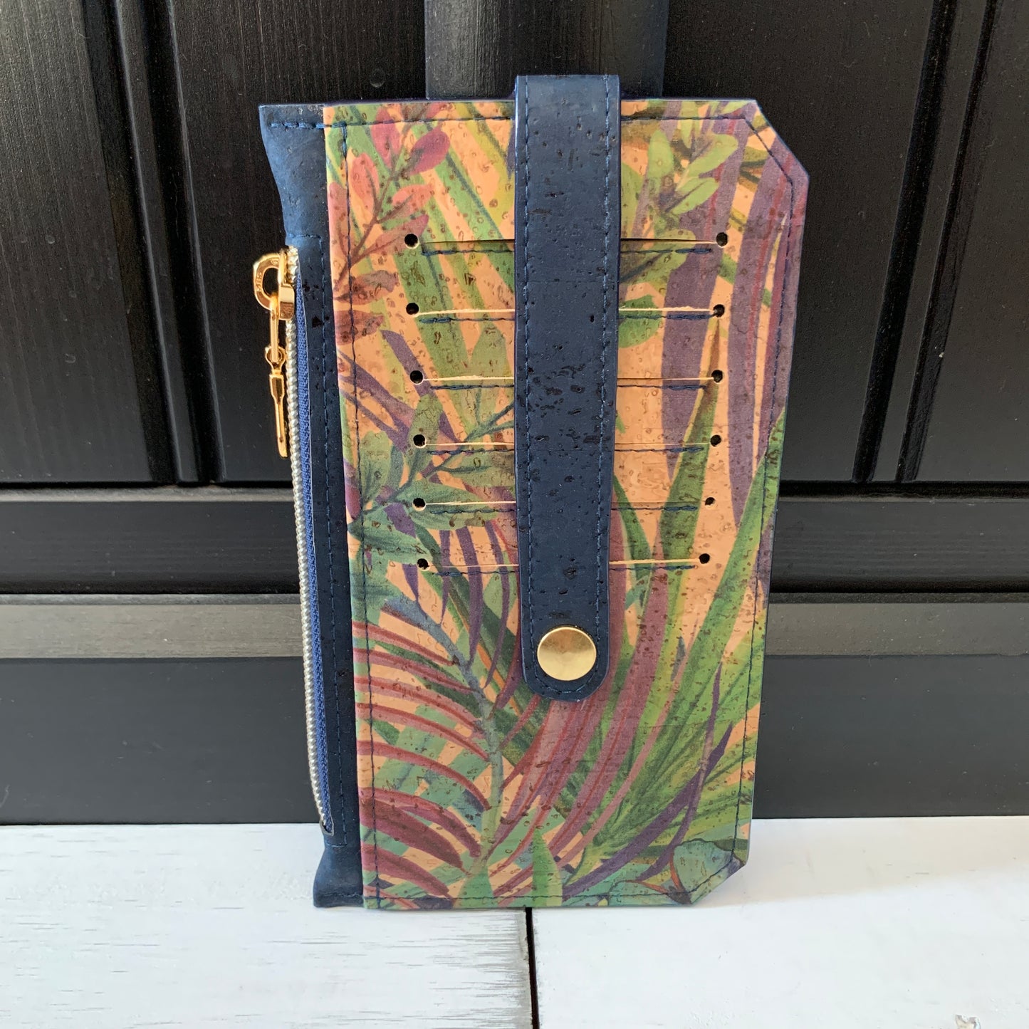 Purse Pal - Tropical Butterfly and Navy Cork