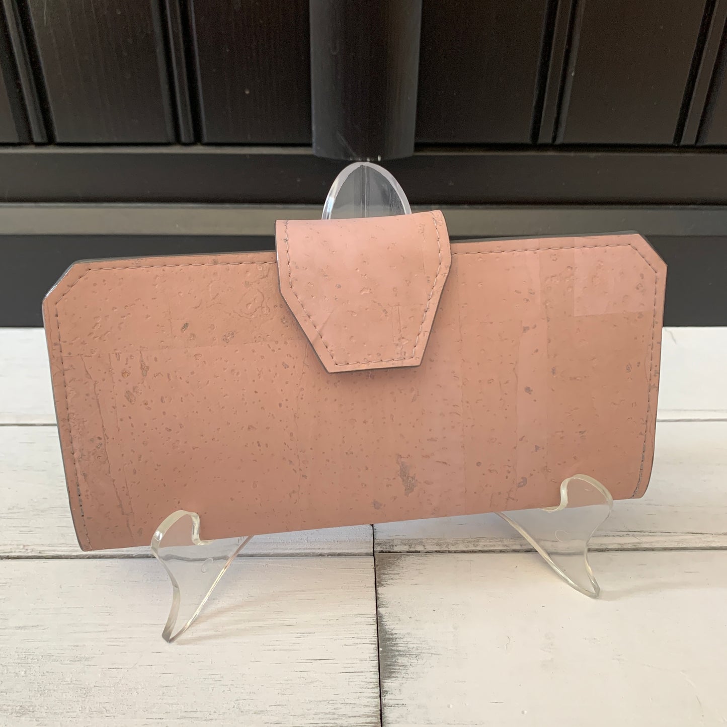 Tall Wallet - Light Pink Cork
