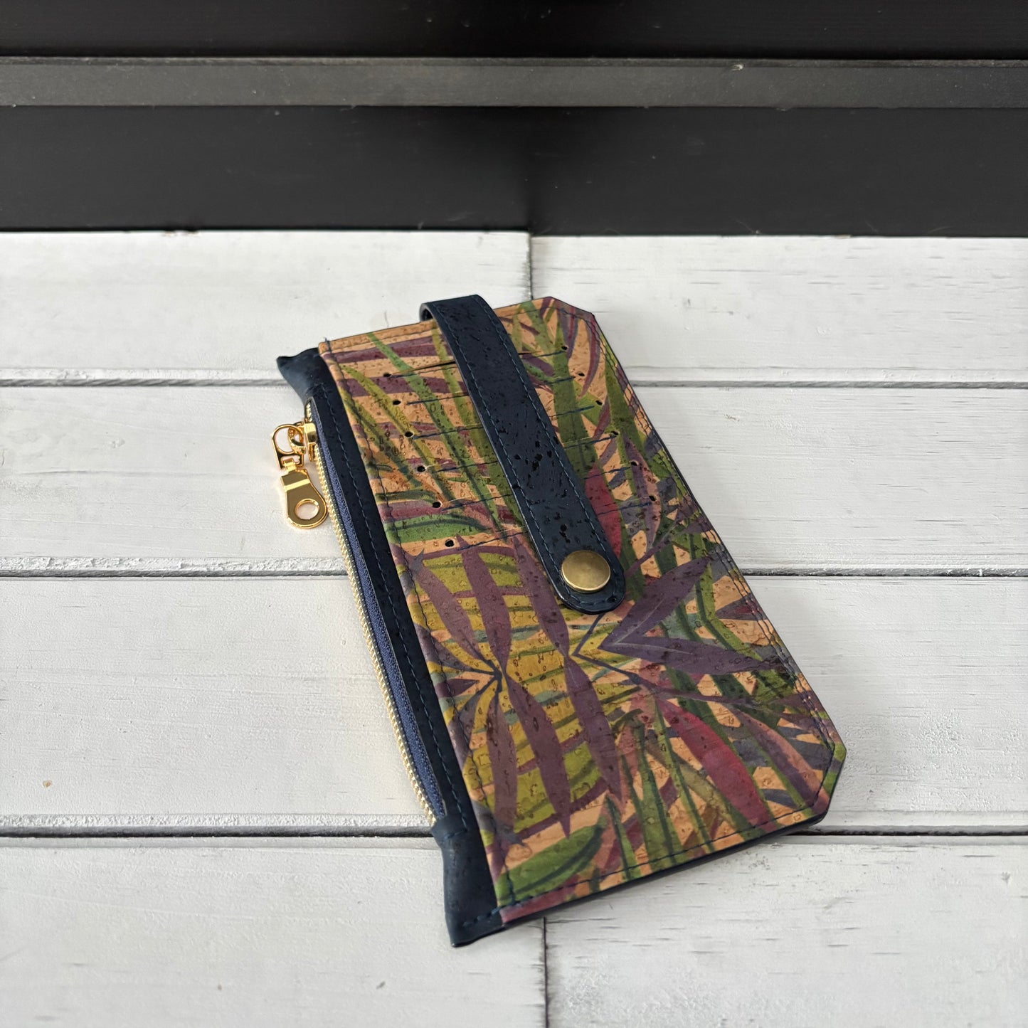 Purse Pal - Tropical Butterfly and Navy Cork