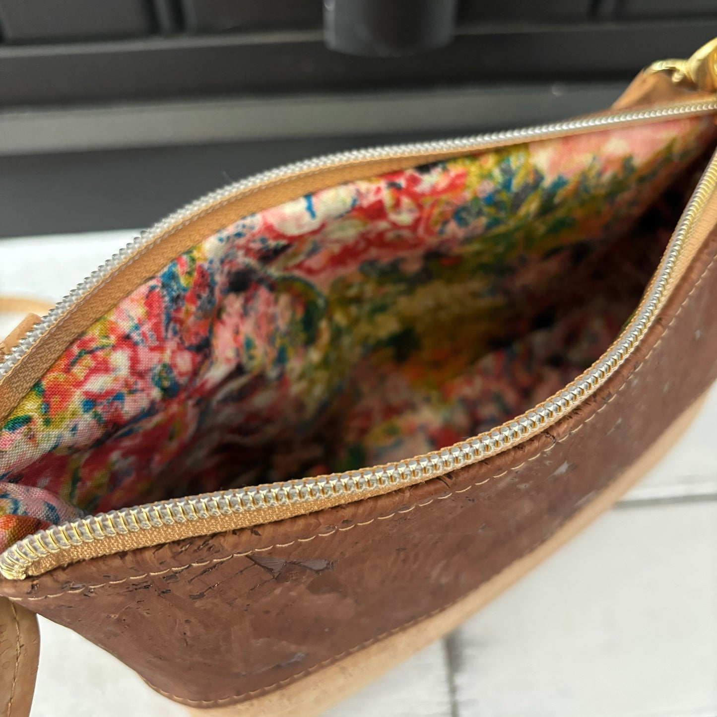 Paradigm Crossbody Bag - Bronze and Natural Cork