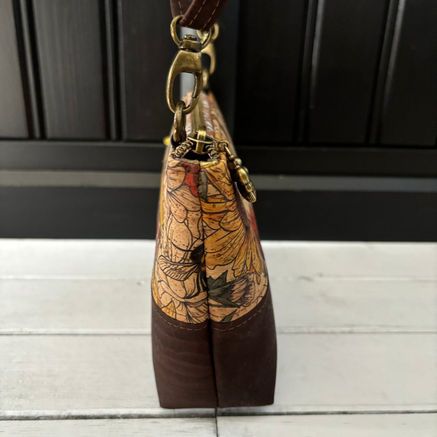 Paradigm Crossbody Bag - Bees and Chocolate Brown version 1