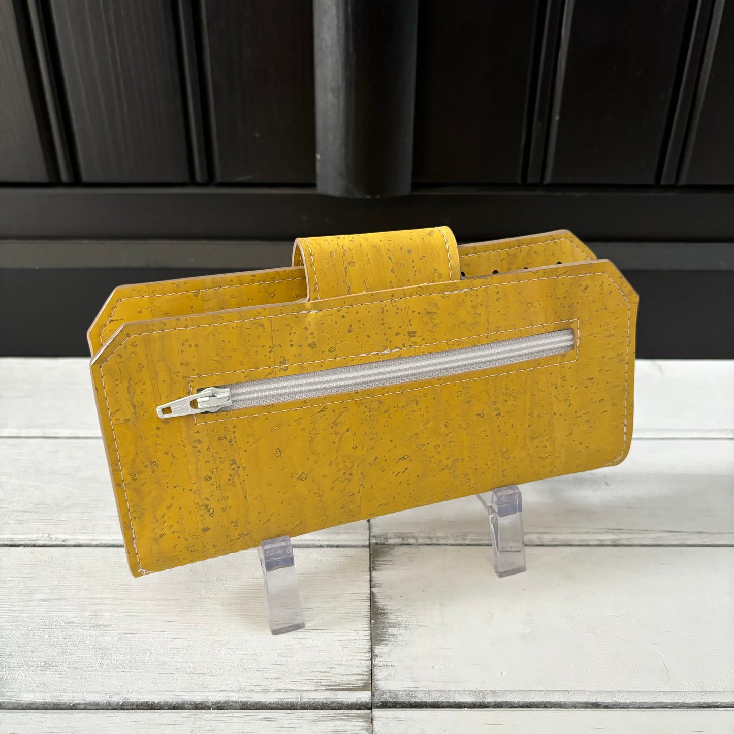 Tall Wallet - Yellow Cork