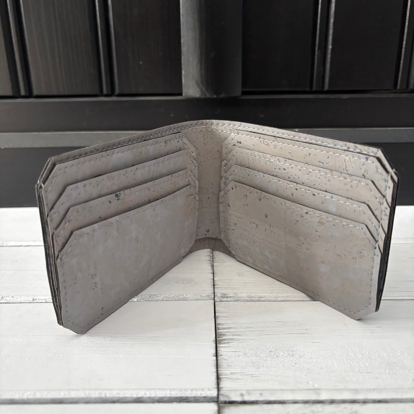 Bifold Wallet - Light Grey Cork