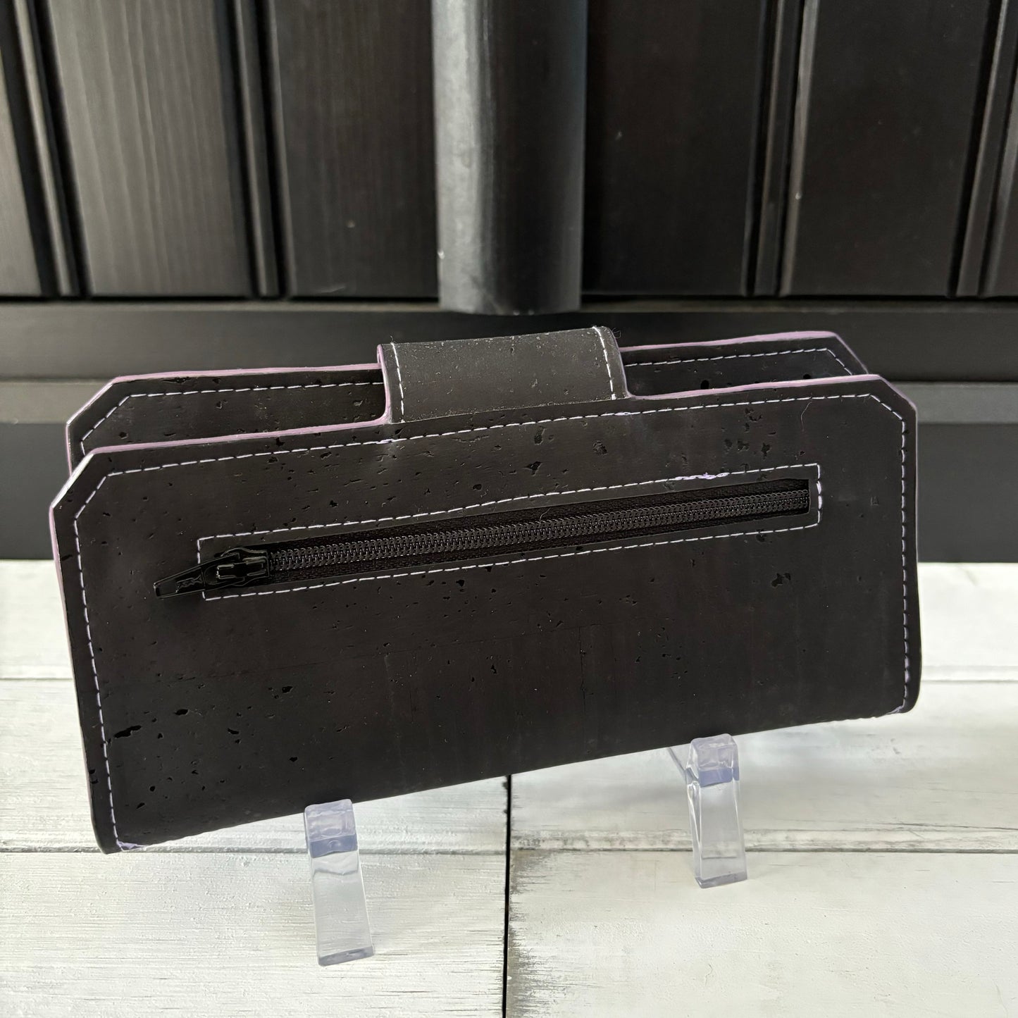 Tall Wallet - Black Cork