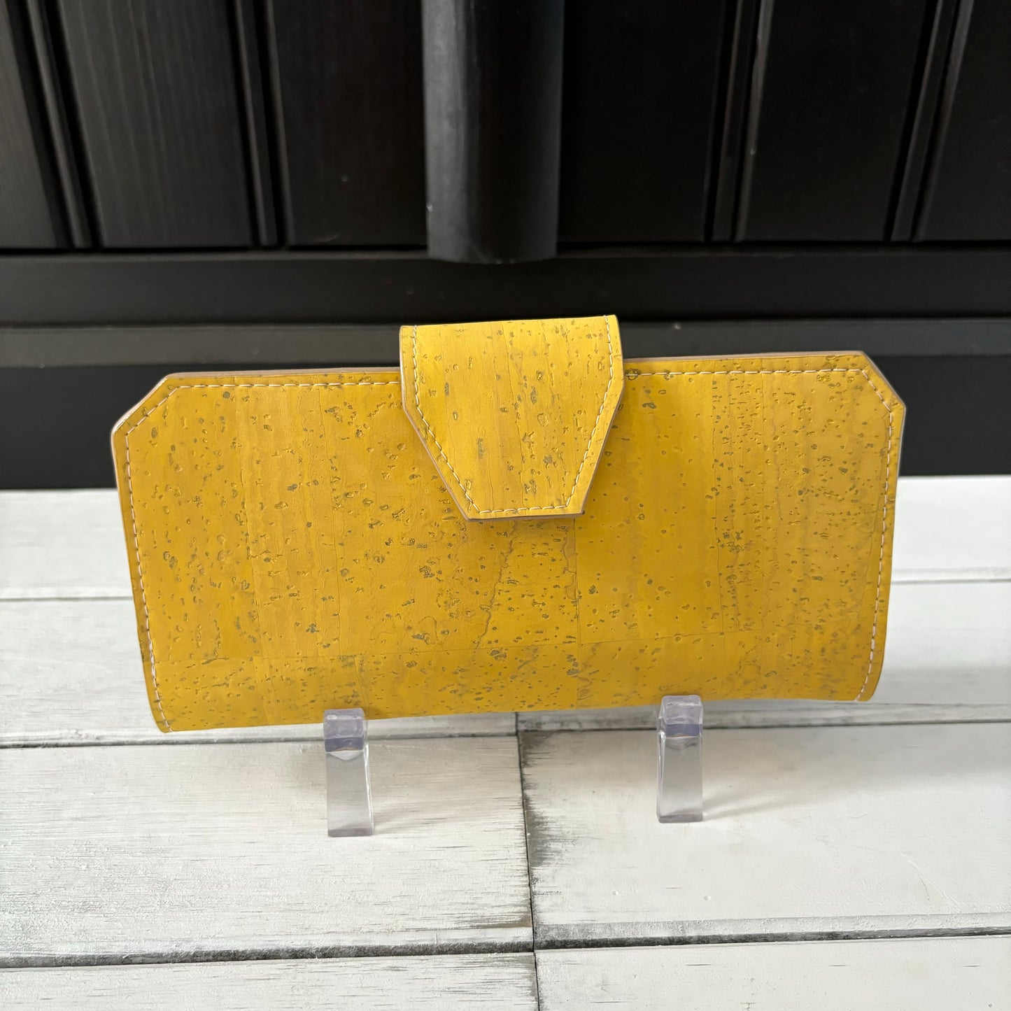 Tall Wallet - Yellow Cork