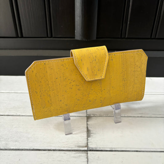 Tall Wallet - Yellow Cork