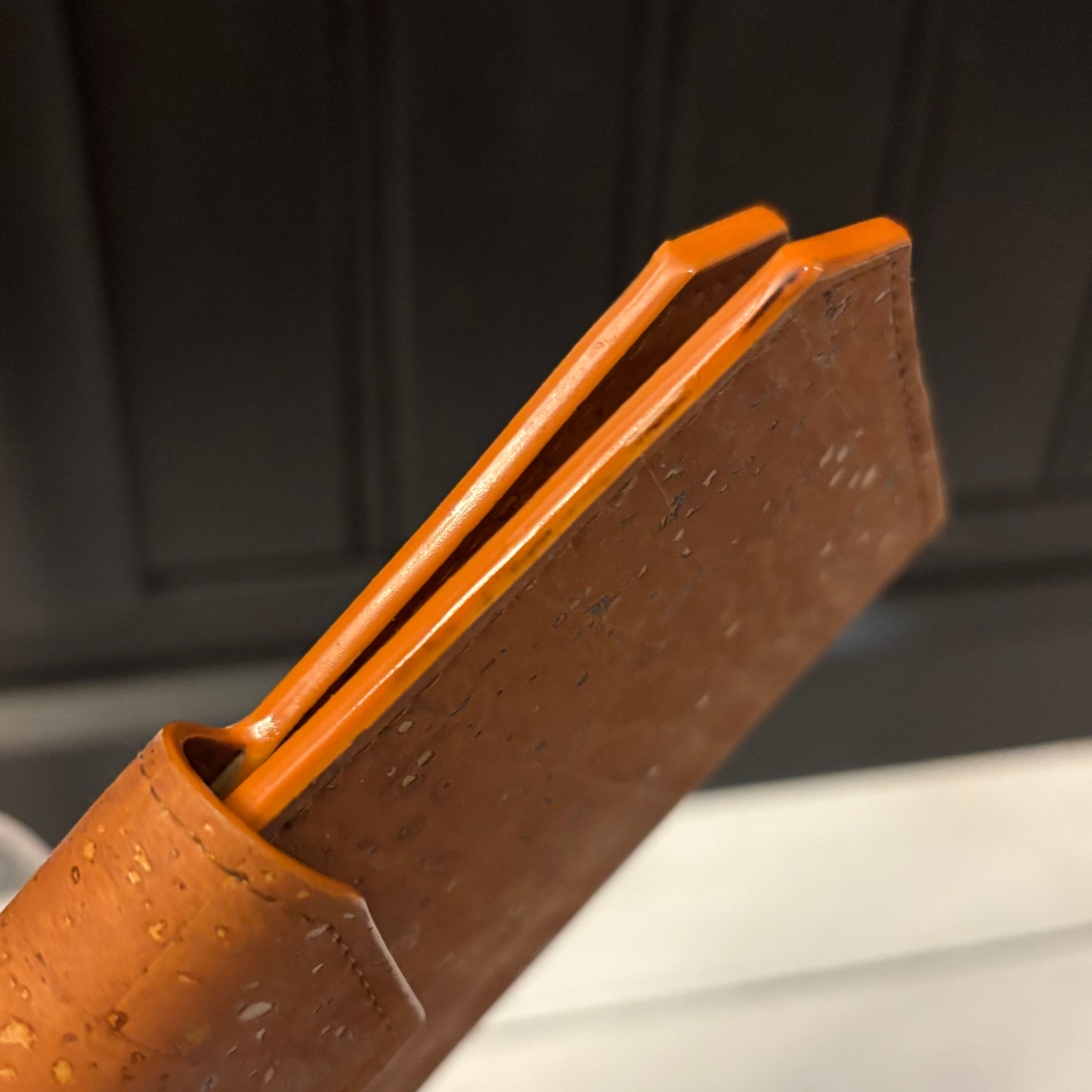 Tall Wallet - Cappuccino Cork