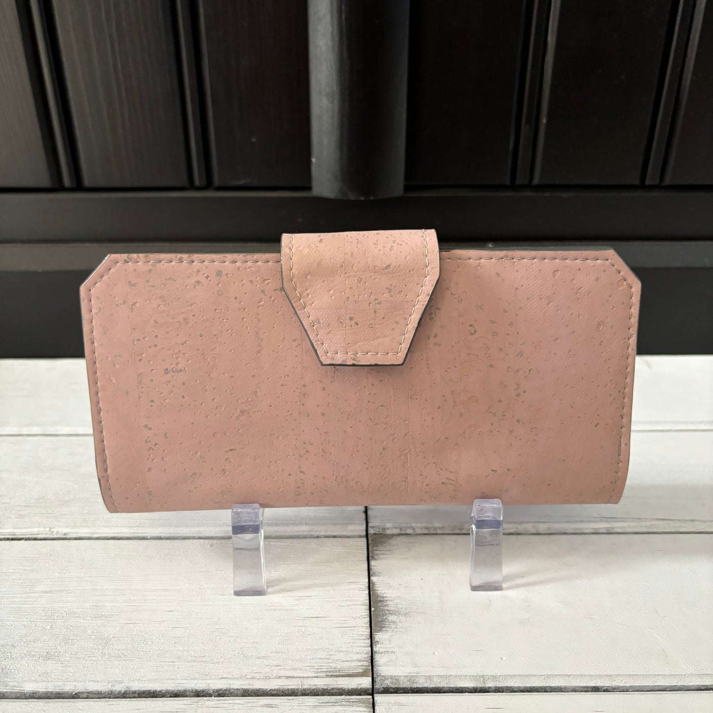 Tall Wallet - Light Pink Cork