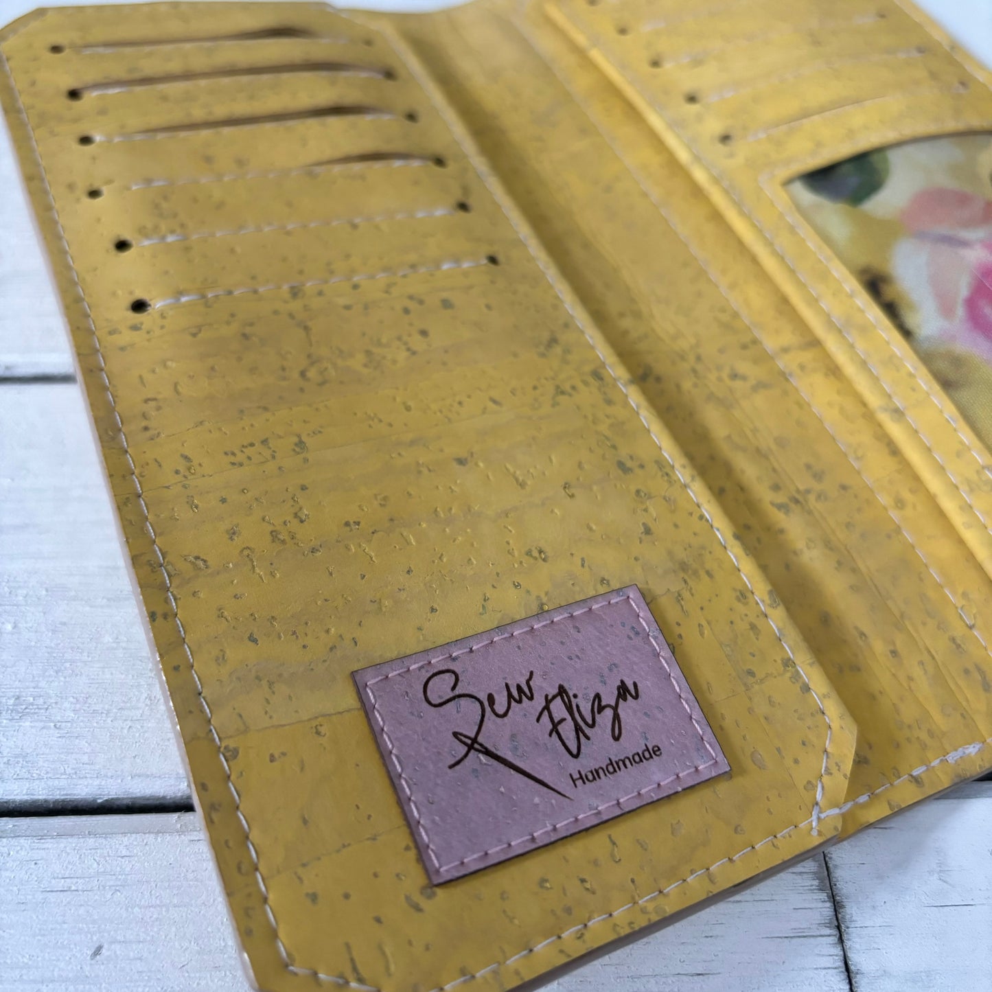 Tall Wallet - Yellow Cork