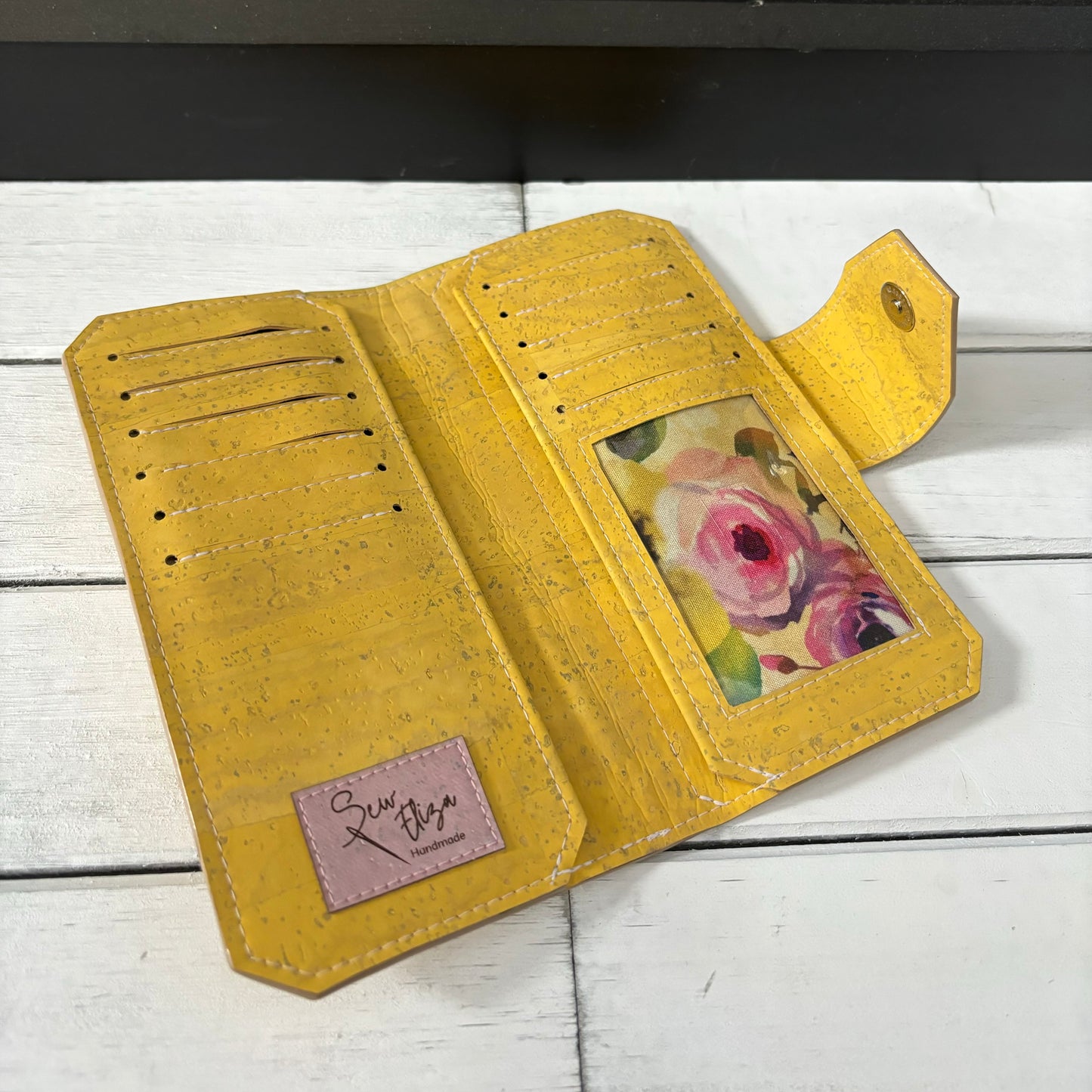 Tall Wallet - Yellow Cork
