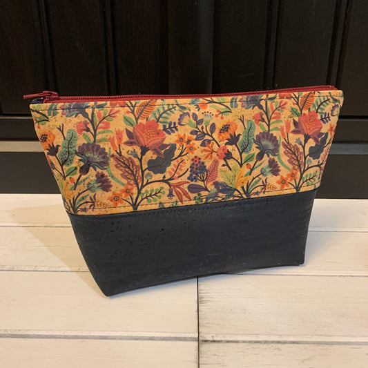 Open Wide Pouch - Small - Funk Folk and Navy Cork