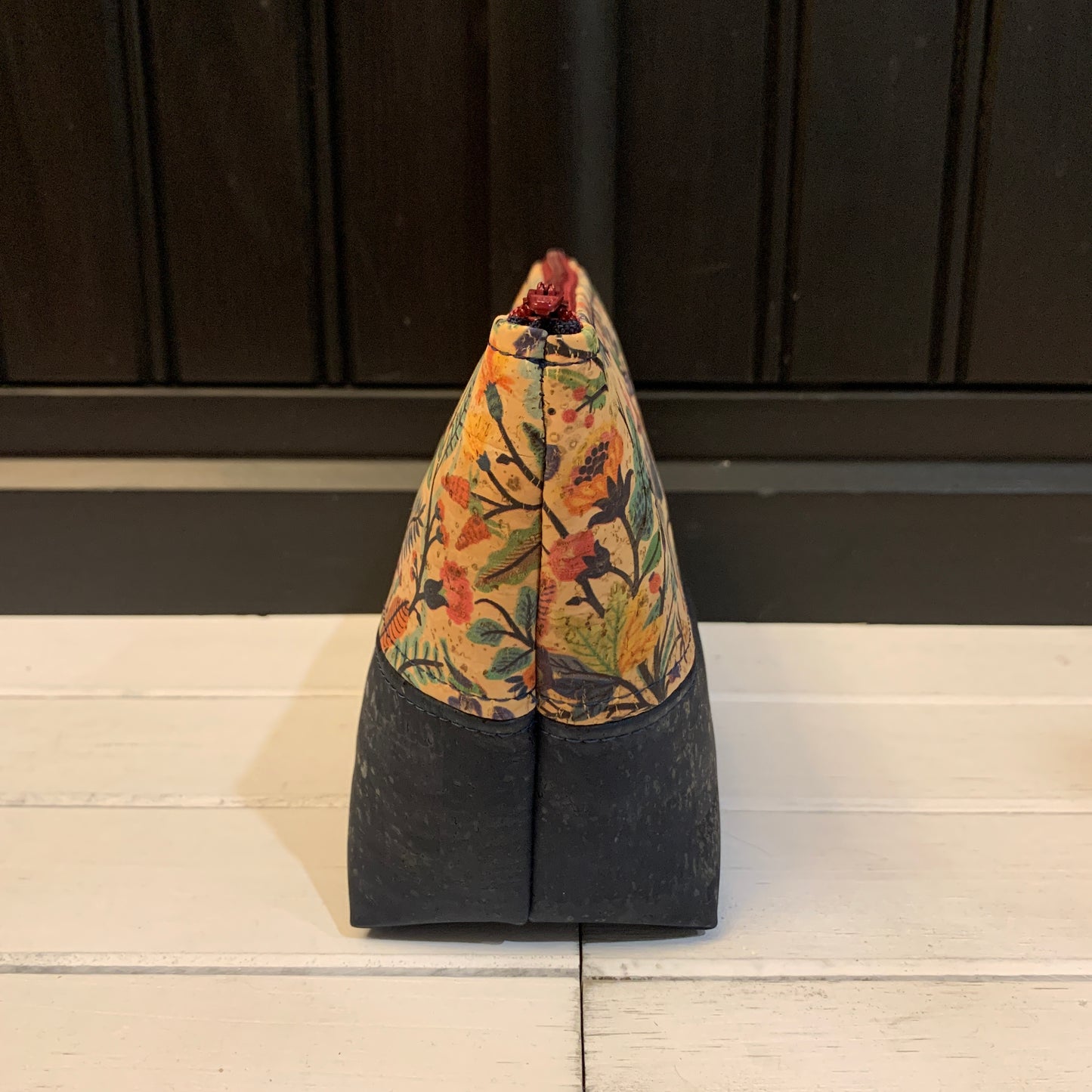 Open Wide Pouch - Small - Funk Folk and Navy Cork