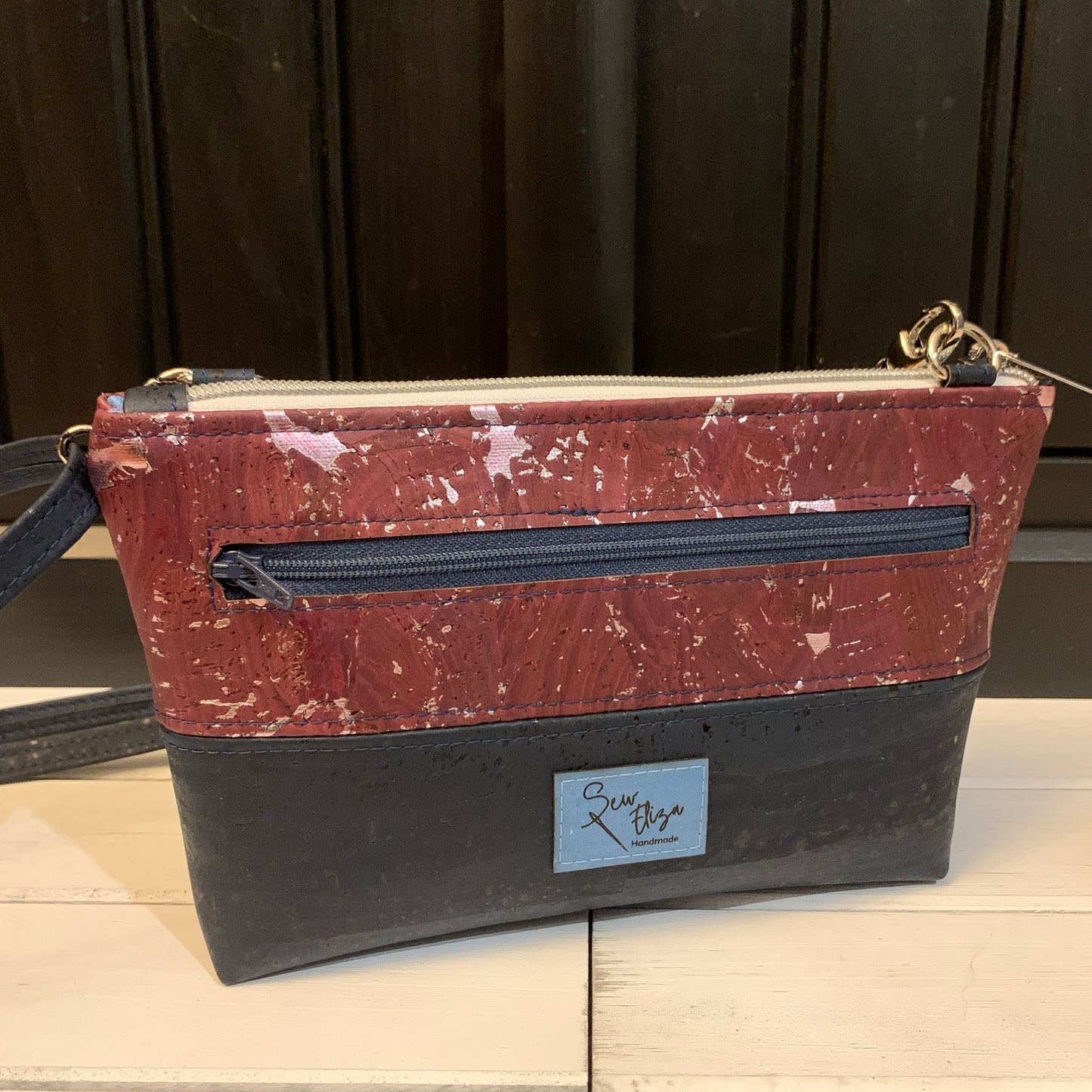 Paradigm Crossbody Bag - Gilded Purple and Navy Cork