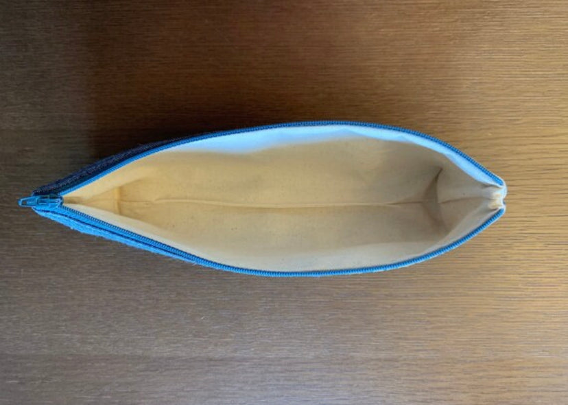 Canvas Pencil Case - Forest and Blue