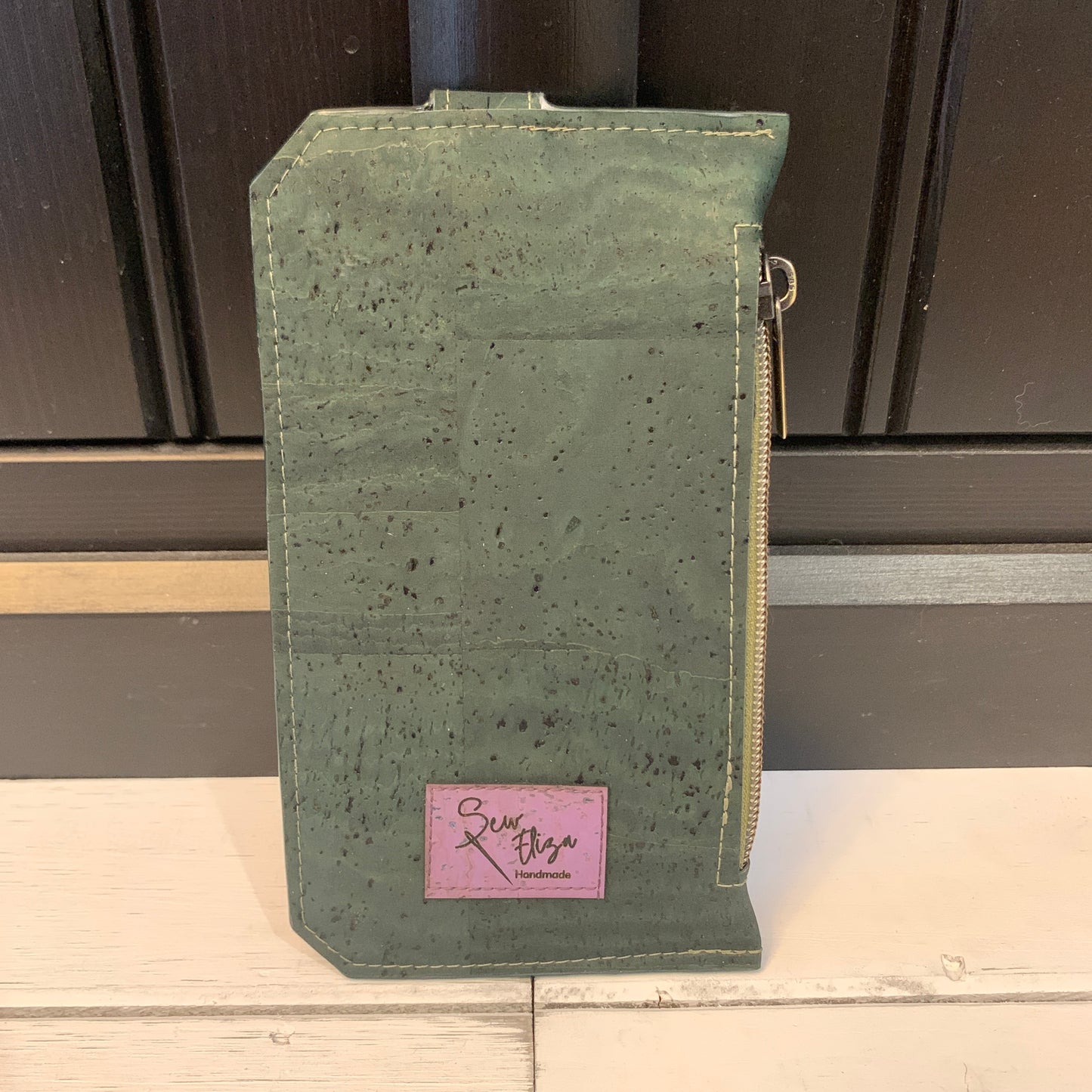 Purse Pal - Printed Treeline and Forest Green Cork