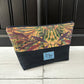 Open Wide Pouch - Small - Tropical Butterfly and Navy Cork