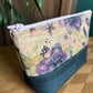Open Wide Pouch - Small - Printed Anemone and Forest Green