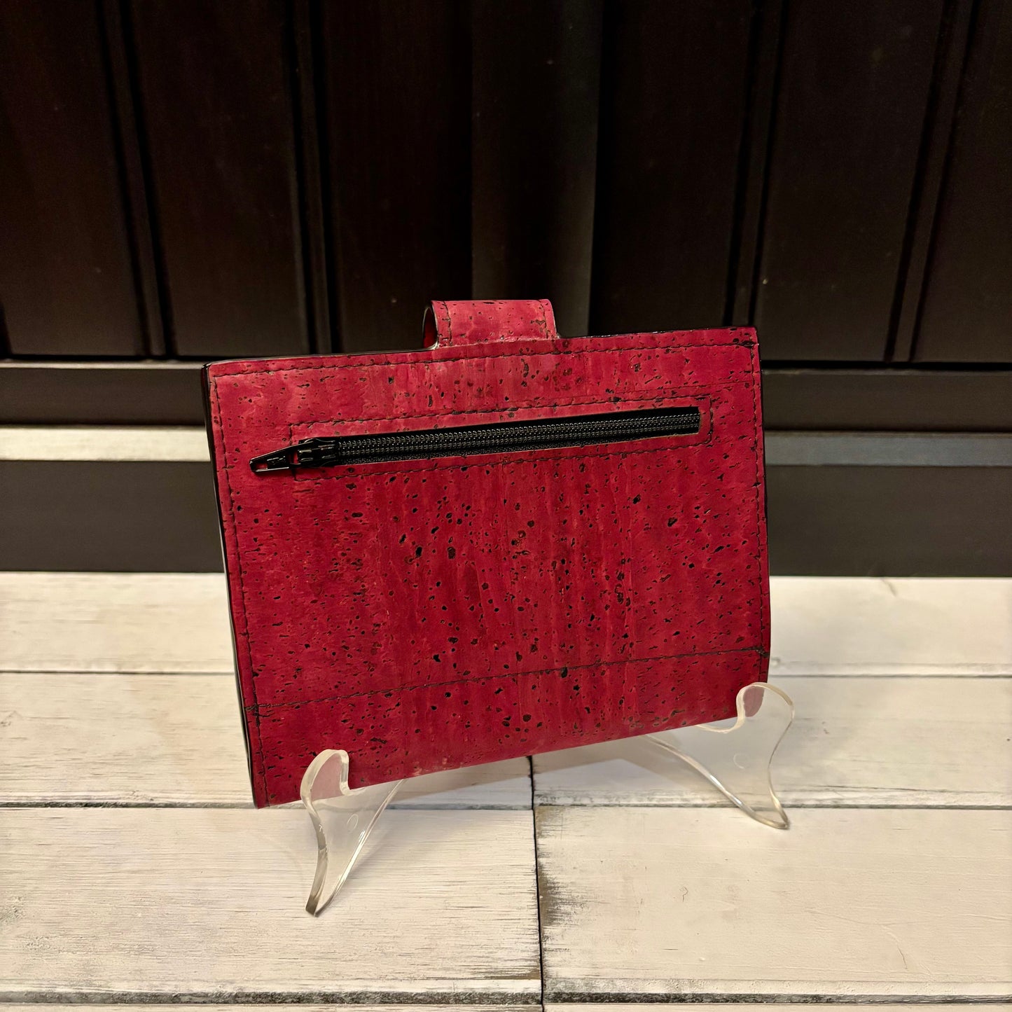 Passport Wallet - Wine Red Cork