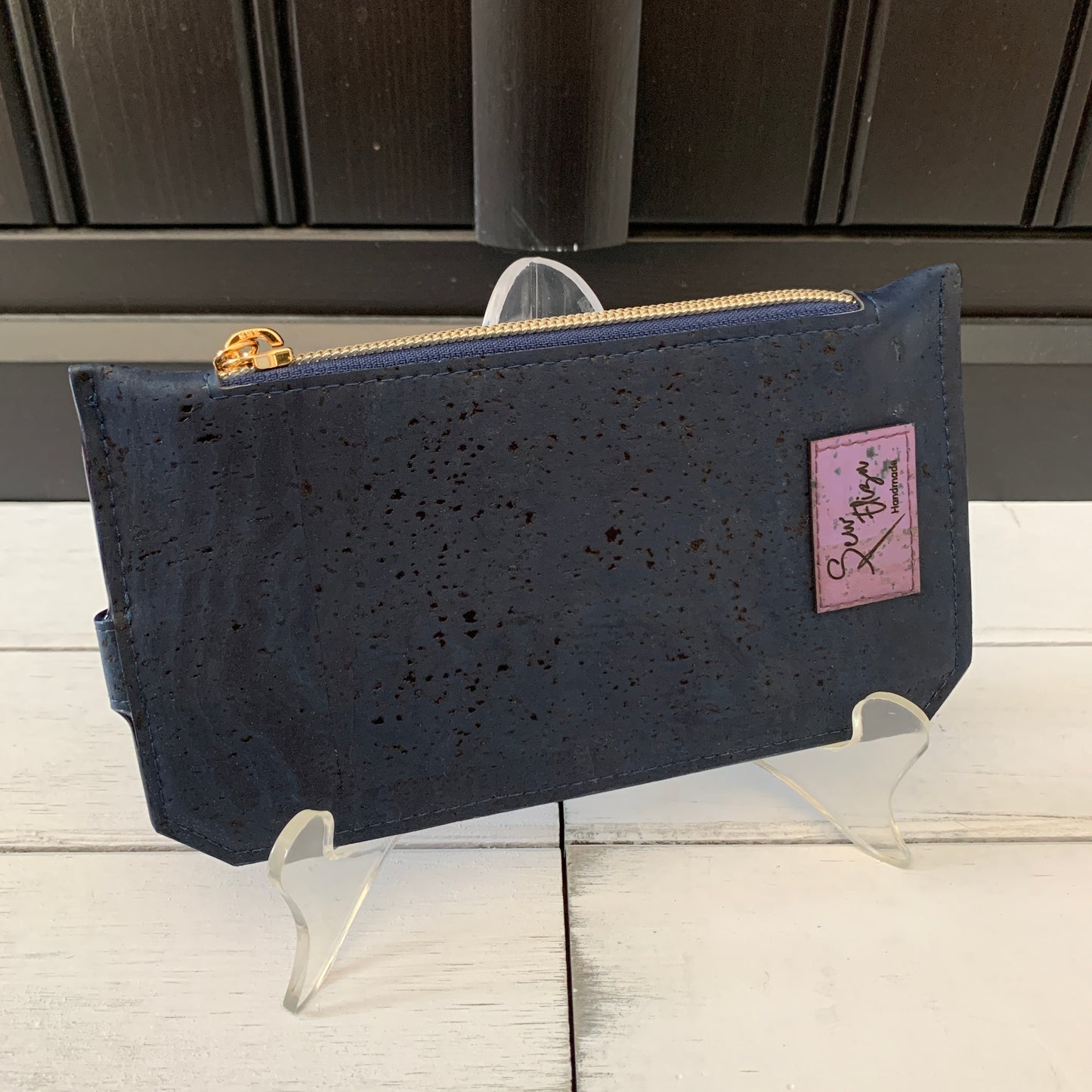 Purse Pal - Tropical Butterfly and Navy Cork