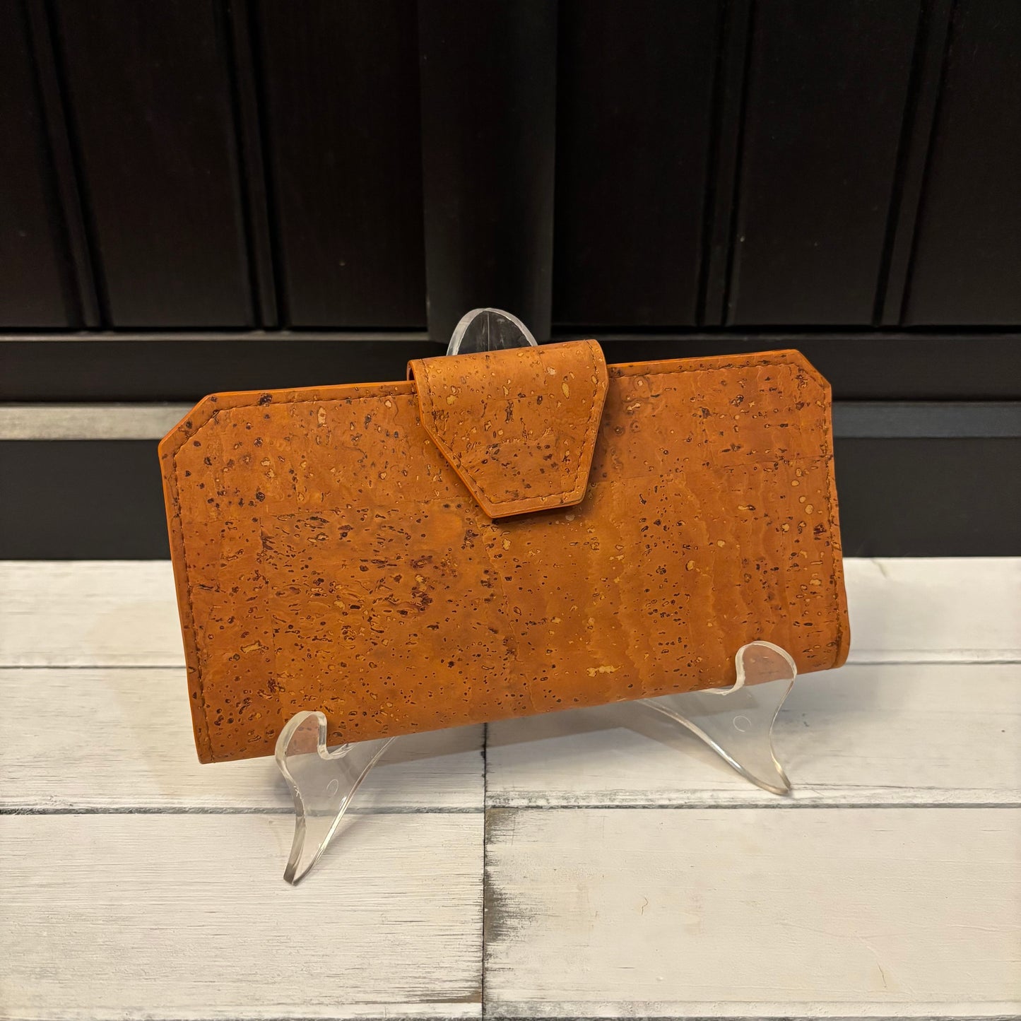 Tall Wallet - Cappuccino Cork