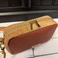 Tiny Cata Crossbody Bag - Natural Cork and Brown Piñatex