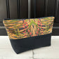 Open Wide Pouch - Small - Tropical Butterfly and Navy Cork