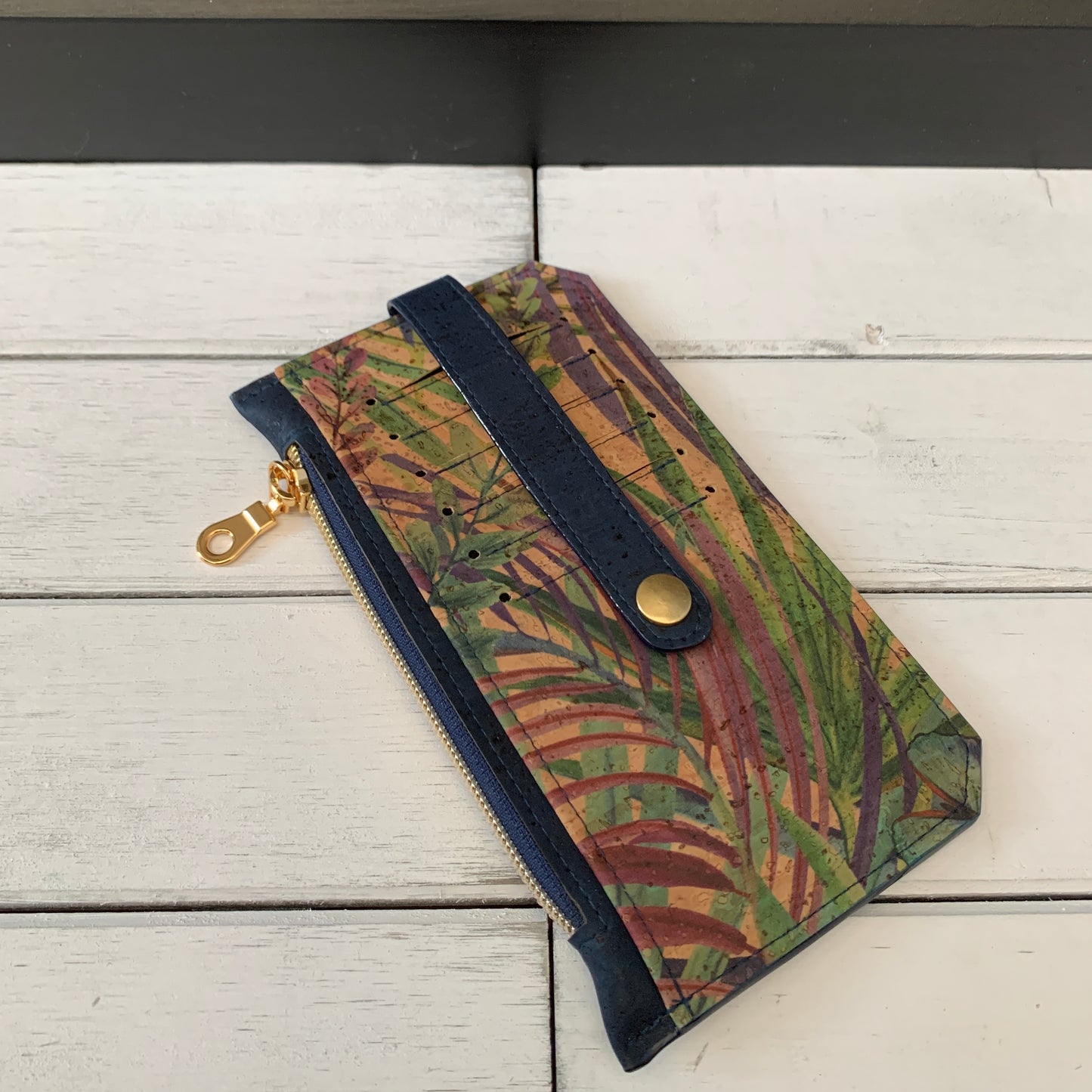Purse Pal - Tropical Butterfly and Navy Cork