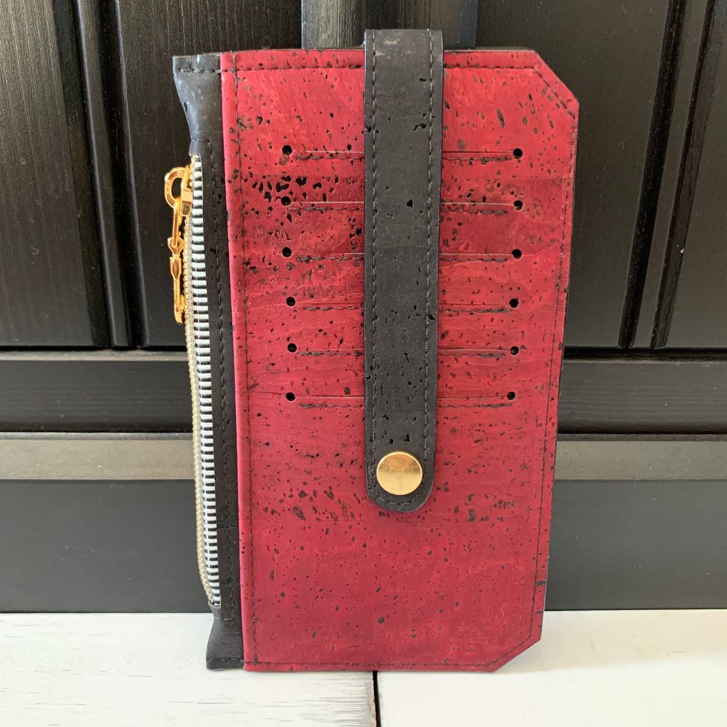 Purse Pal - Wine Red and Black Cork