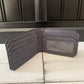 Bifold Wallet with ID Window - Charcoal Grey Cork
