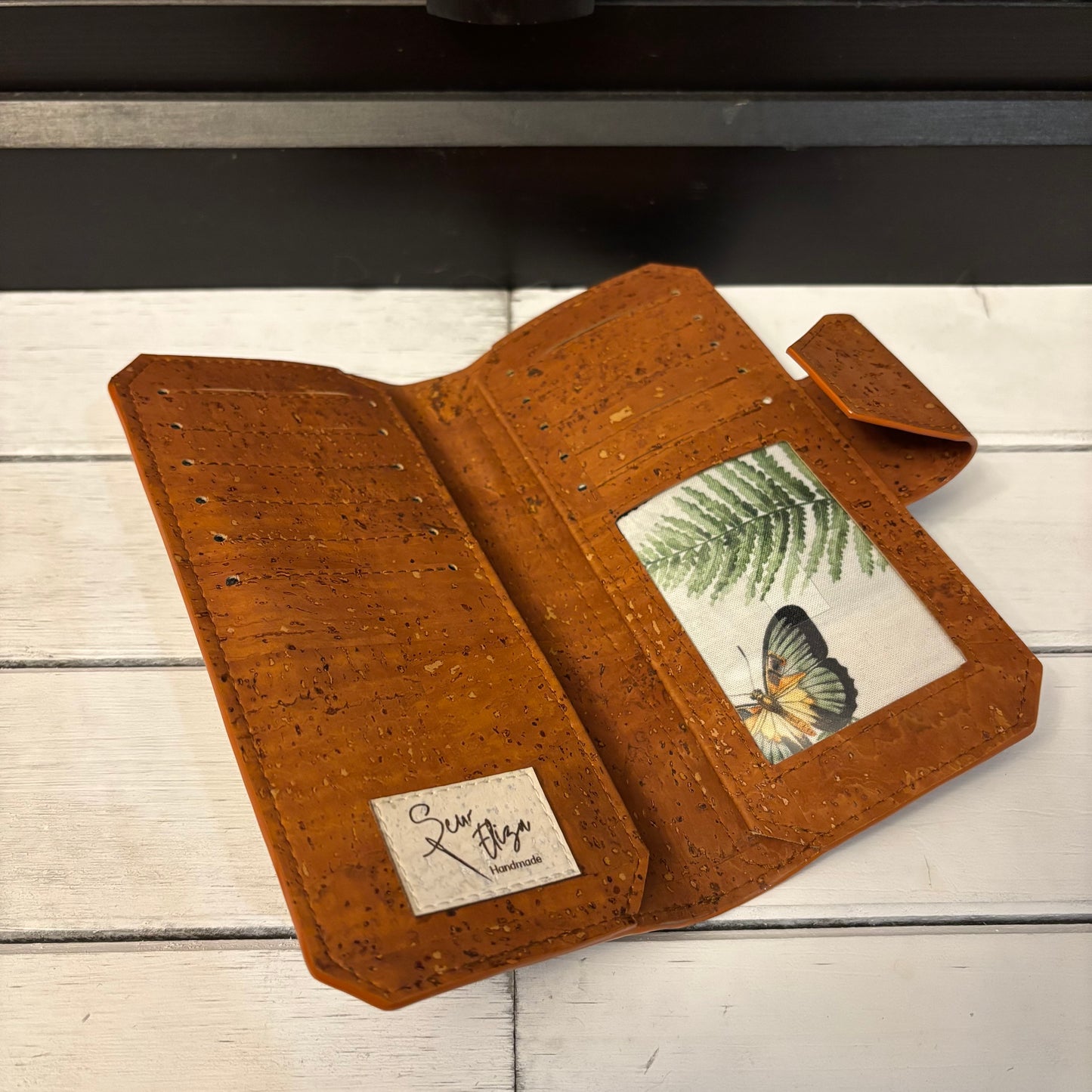 Tall Wallet - Cappuccino Cork