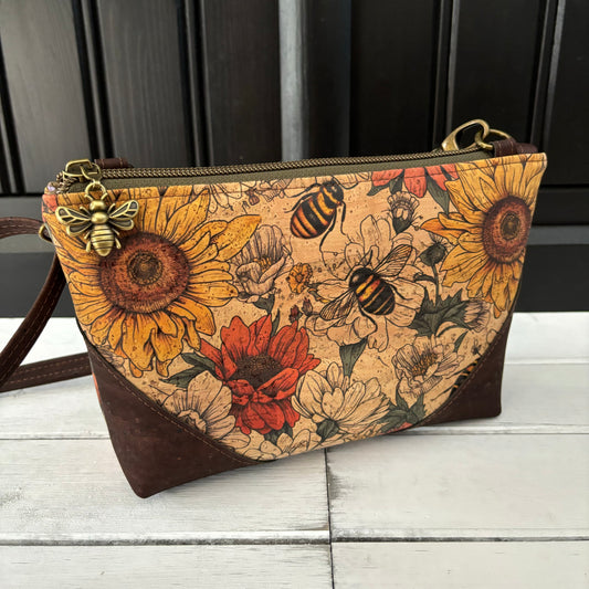 Paradigm Crossbody Bag - Bees and Chocolate Brown version 2