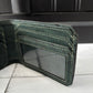 Bifold Wallet with ID Window - Forest Green Cork