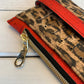 Purse Pal - Leopard Print and Candy Red Cork version 1
