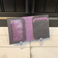 Slim Bifold Wallet - Charcoal Grey and Lavender Cork