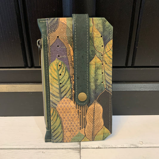 Purse Pal - Printed Treeline and Forest Green Cork